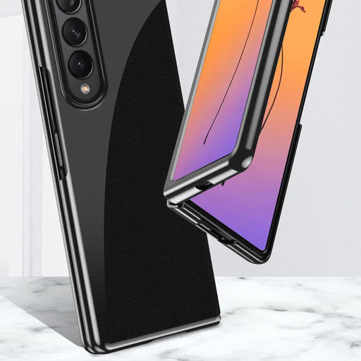 Plating Case for Samsung Galaxy Z Fold 4 cover with a metallic frame pink - Cell phone cases and covers<<<HurtelXML