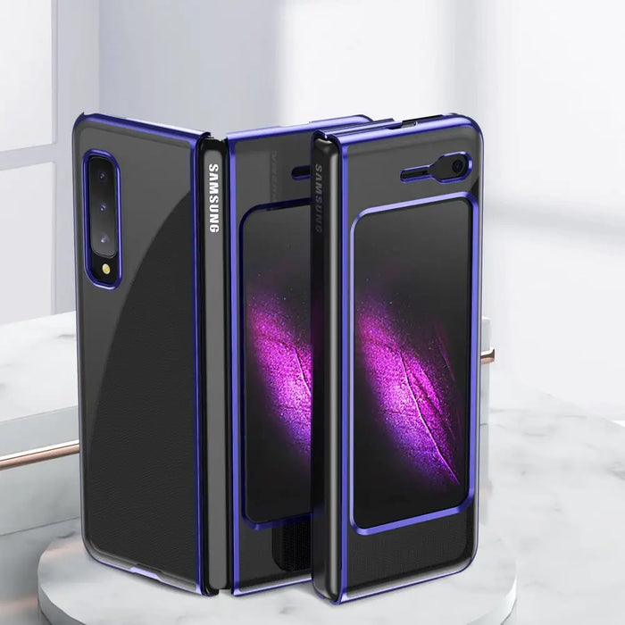 Plating Case hard case Electroplating frame Cover for Samsung Galaxy Fold blue - Cell phone cases and covers<<<HurtelXML