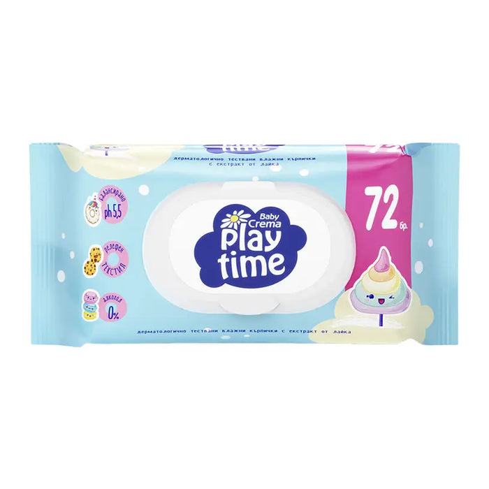 PLAY TIME WIPES 72 PIECES BLUE/FEMALE BABY CREMA - Домакински продукти<<<Домашни потреби<<<Кухня<<<Praktiker