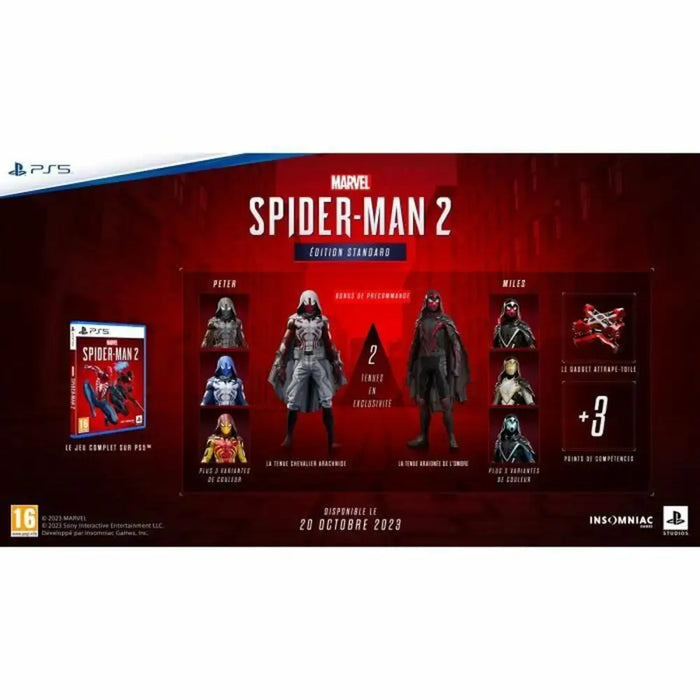 PlayStation 5 Video Game Insomniac Games Marvel Spider-Man 2 (FR) - Електроника Игри<<<Компютри|