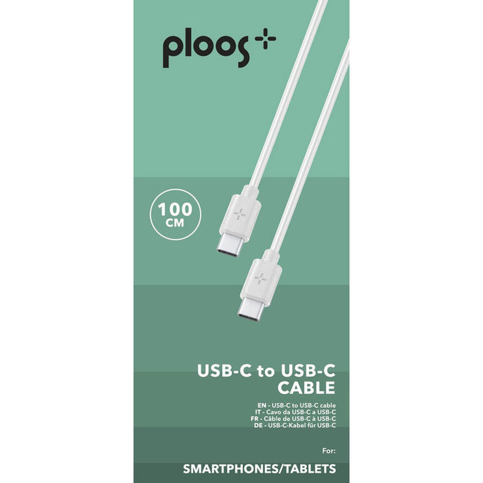 CABLE USB-C 1M WHITE PLOOS