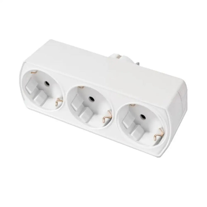 Plug adapter Silver Electronics SCHUKO Silver (3 Units) - Сигурност Удома<<<Дом Градина<<<BigBuy&&&Смарт