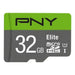 PNY Elite 32 GB MicroSDHC Class 10 - SecureDigital flash memoriesPAM-SDG<<<Memory devicesPAM<<<ActionPL
