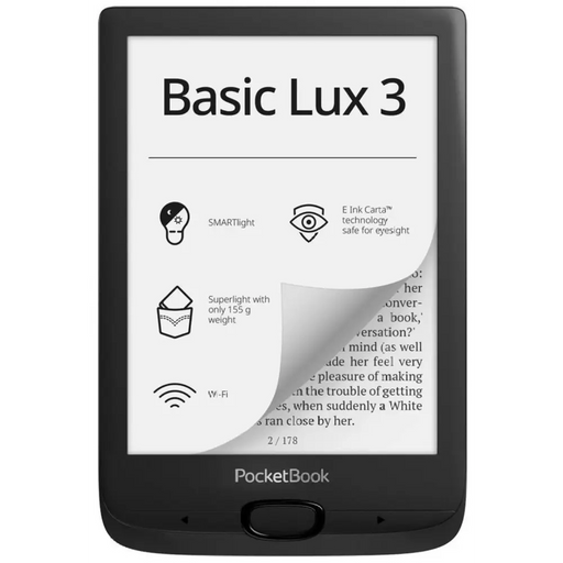 PocketBook PB617 BASIC LUX 3 Black e-book 6.00 8 512 - Електронни книги<<<Телефони и таблети<<<TechMart&&&Електронни