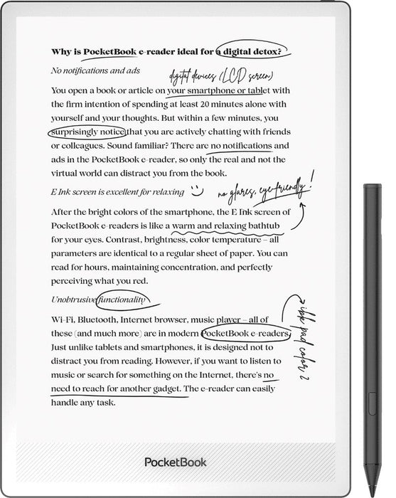 PocketBook InkPad One 1030 10.3" E-ink Mobius 32GB Wi-Fi E-reader – Matte Black