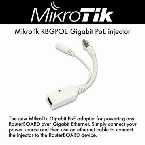 PoE Injector Mikrotik RBGPOE Gigabit Ethernet - Компютър Мрежи и компоненти<<<Компютри|