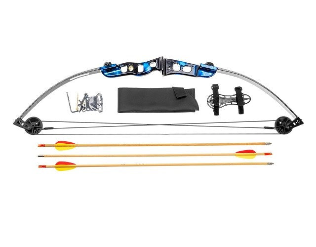 Poe Lang EK Firestar 25 LBS Carbon Blue Compound Bow