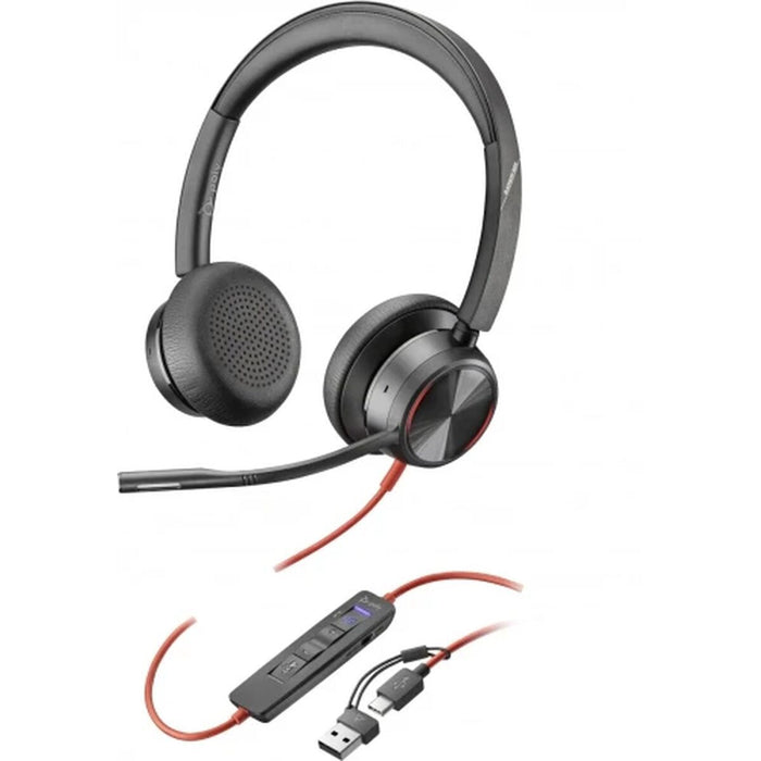 HP Poly Blackwire 8225 Stereo Microsoft Teams Certified USB-C Headset +USB-C/A Adapter SmartBuy