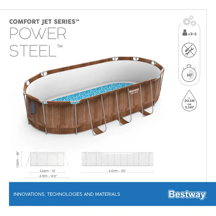 POOL 610X366X122CM BESTWAY 56719 - Басейни с рамка<<<Басейни плажни артикули и оборудване<<<Градина<<<Praktiker