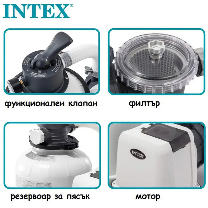 POOL FILTER PUMP 10599L/ WITH SAND OR POLYSPHERE INTEX 26648 - Филтърни помпи хлоринатори нагреватели<<<Басейни плажни