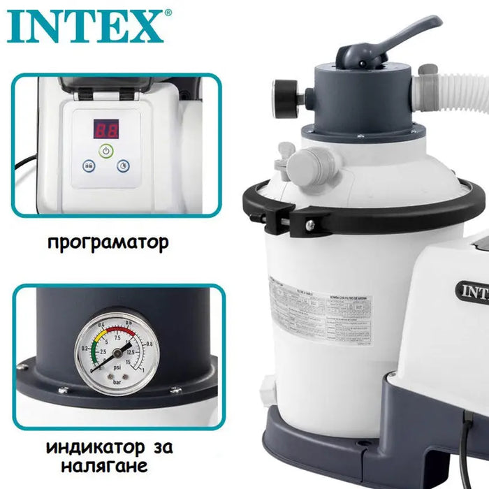 POOL FILTER PUMP 10599L/ WITH SAND OR POLYSPHERE INTEX 26648 - Филтърни помпи хлоринатори нагреватели<<<Басейни плажни