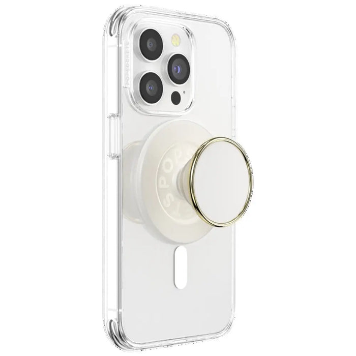 Popsockets Round Luxe Coconut Creme Enamel MagSafe Holder and Phone Stand - Cell phone holders<<<HurtelXML