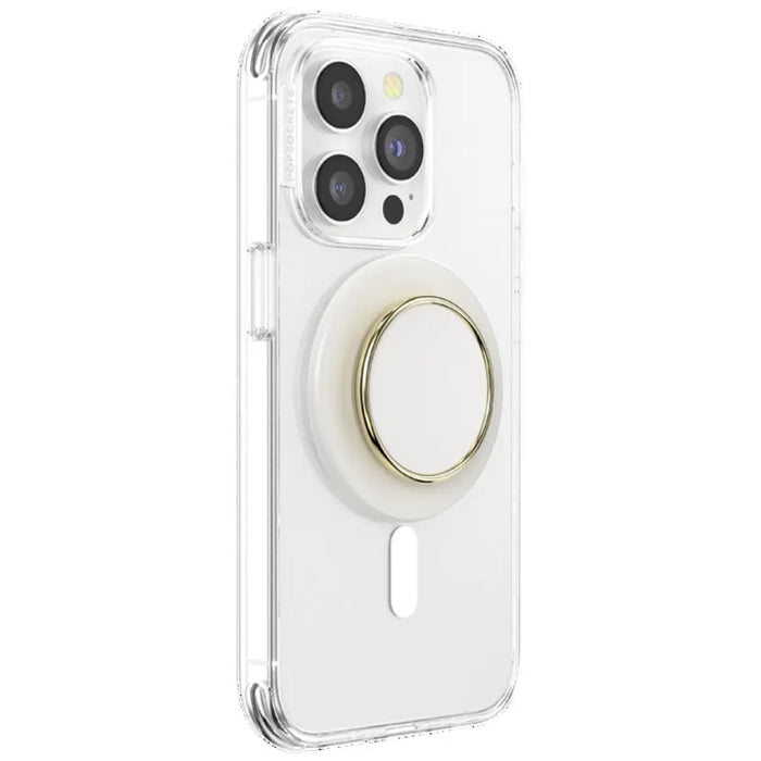 Popsockets Round Luxe Coconut Creme Enamel MagSafe Holder and Phone Stand - Cell phone holders<<<HurtelXML