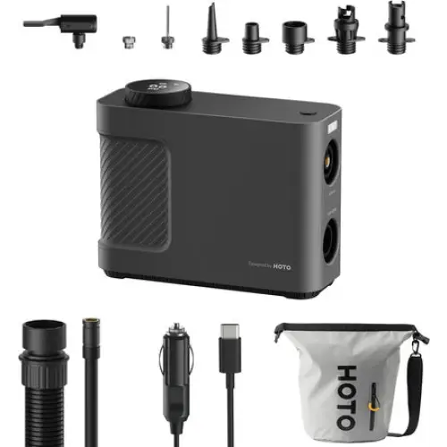 Portable compressor pump HOTO QWCQB002 (3x 2500 mAh 150 PSI 350 L 12V) - Mini compressors<<<Car accessories<<<InnproXML
