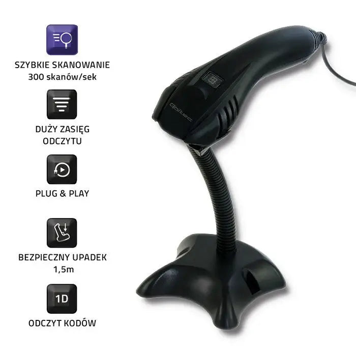 Portable Scanner Qoltec 50861 - Bar code readersURS-CZK<<<Shop equipmentURS<<<ActionPL&&&Електроника Периферни и
