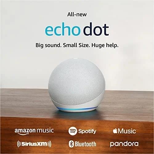 Portable smart speaker Amazon Echo Dot 5 Voice assistant Alexa White - Преносими тонколони<<<Електроника и