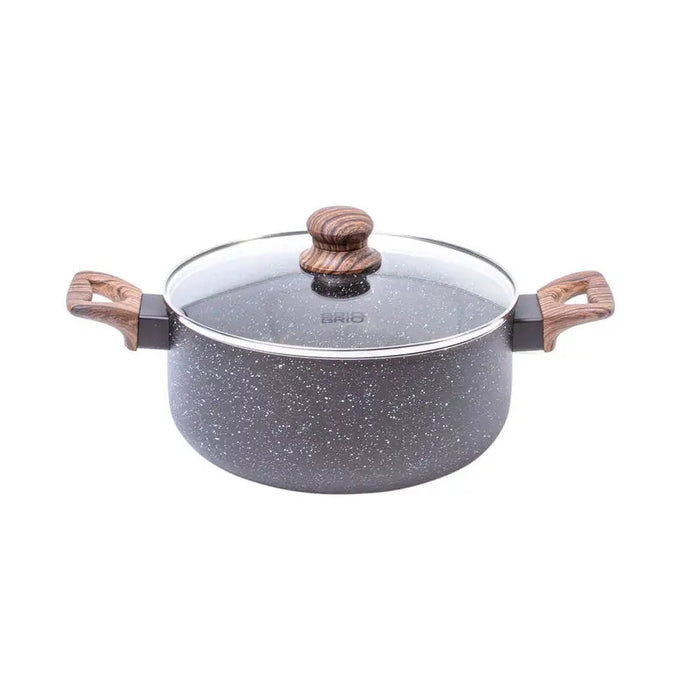 POT 24CM 4.8L INDUCTION BRIO MOCCA MARBLE - Съдове за готвене<<<Домашни потреби<<<Кухня<<<Praktiker