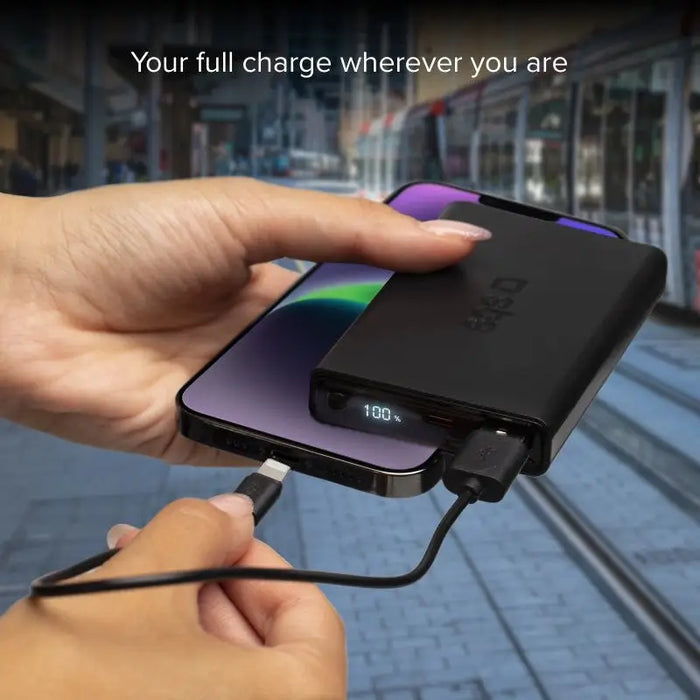 POWER BANK 10000mAh,1xUSB C,1xUSB A,PD 20W,LCD SBS - Външни батерии<<<Аксесоари за мобилни устройства и ТВ<<<AmperelB2B