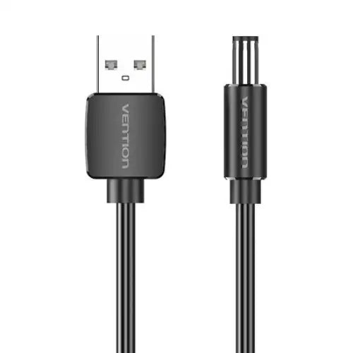 Power Cable USB 2.0 to DC 5.5mm Barrel Jack 5V Vention CEYBG 1,5m (black) - Power cables<<<Cables<<<IT