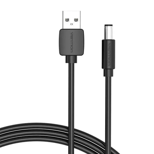 Power Cable USB 2.0 to DC 5.5mm Barrel Jack 5V Vention CEYBG 1,5m (black) - Power cables<<<Cables<<<IT