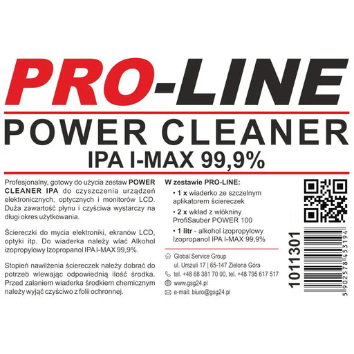 POWER CLEANER IPA set for cleaning electronics optics and PRO-LINE monitors - Hardware cleaners<<<HurtelXML