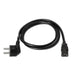 Power Cord Aisens A132-0167 Black 1,5 m - Компютър Кабели и адаптери<<<Компютри| Електроника<<<BigBuy&&&Захранващи