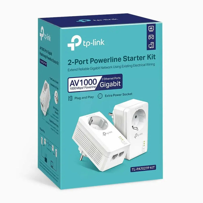 Power Line TP-Link T PA7027P KIT - Компютър Мрежи и компоненти<<<Компютри| Електроника<<<BigBuy&&&Рутери и