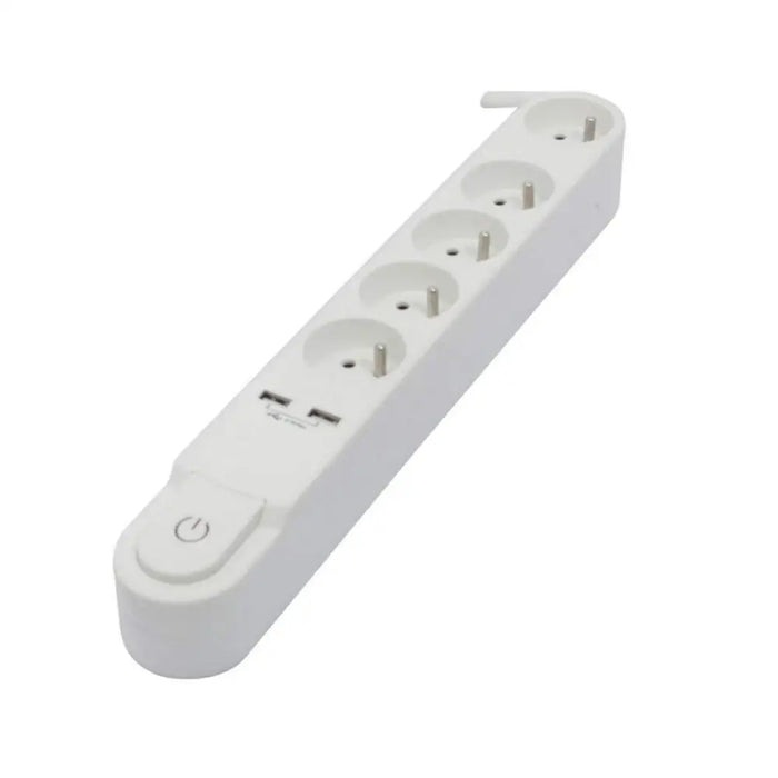 Power Socket - 5 Sockets with Switch Chacon White - Електроника Периферни и резервни части<<<Компютри|