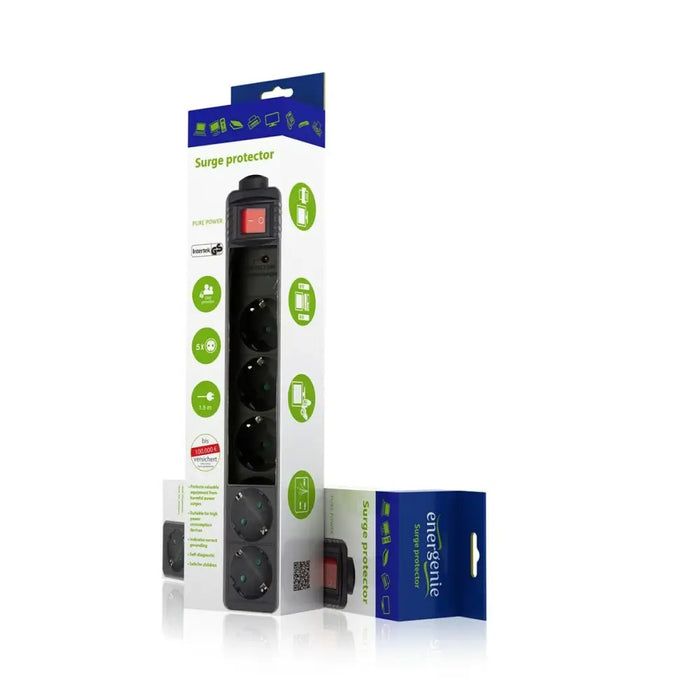 Power Socket - 5 sockets with Switch Energenie SPG5-C-15 (4,5 m) - Разклонители<<<Електроника Периферни и резервни