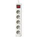 Power Socket - 5 sockets with Switch Silver Electronics - Електроника Периферни и резервни части<<<Компютри|