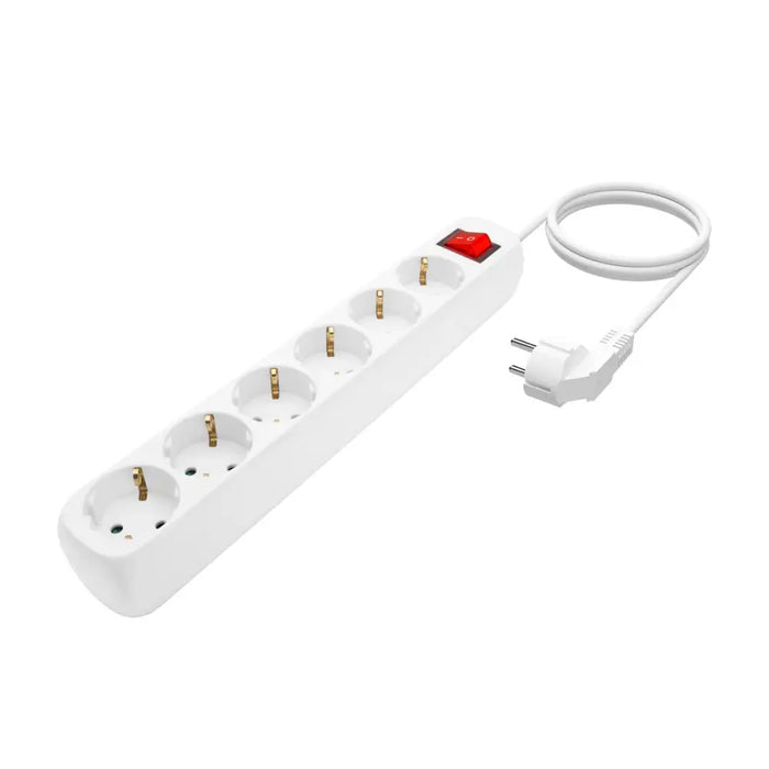 Power Socket - 6 Sockets with Switch Aisens A154-0535 White 1,4 m - Компютър Кабели и адаптери<<<Компютри|