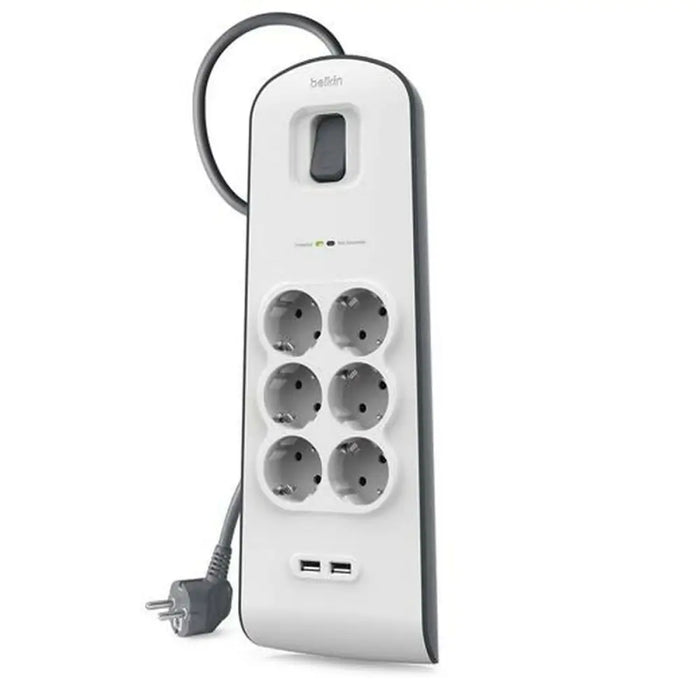 Power Socket - 6 Sockets with Switch Belkin BSV604vf2M 2 m USB x 2 - Електроника Периферни и резервни части<<<Компютри|
