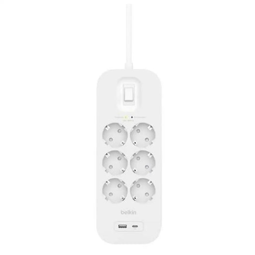 Power Socket - 6 Sockets with Switch Belkin Connect SRB002VF2M White - Електроника Периферни и резервни