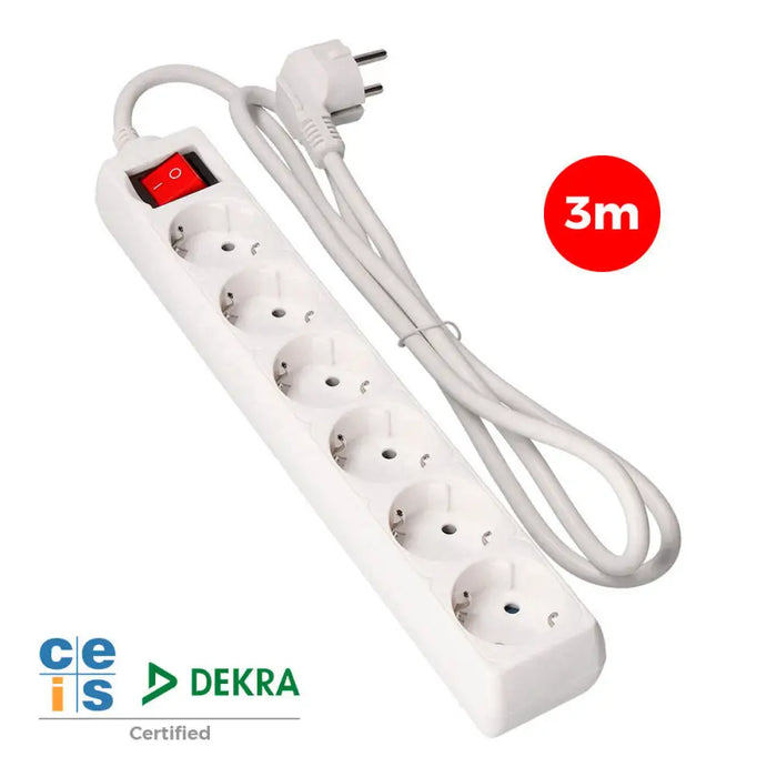 Power Socket - 6 Sockets with Switch EDM 41046 Schuko (3 m) - Електроника Периферни и резервни части<<<Компютри|
