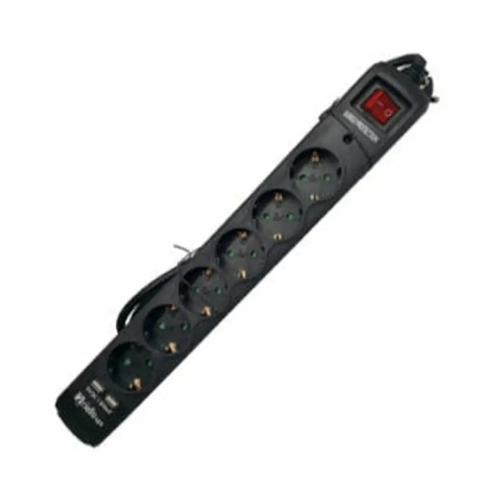 Power Socket - 6 Sockets with Switch Riello THUNDER 6002 USB Black - Електроника Периферни и резервни части<<<Компютри|