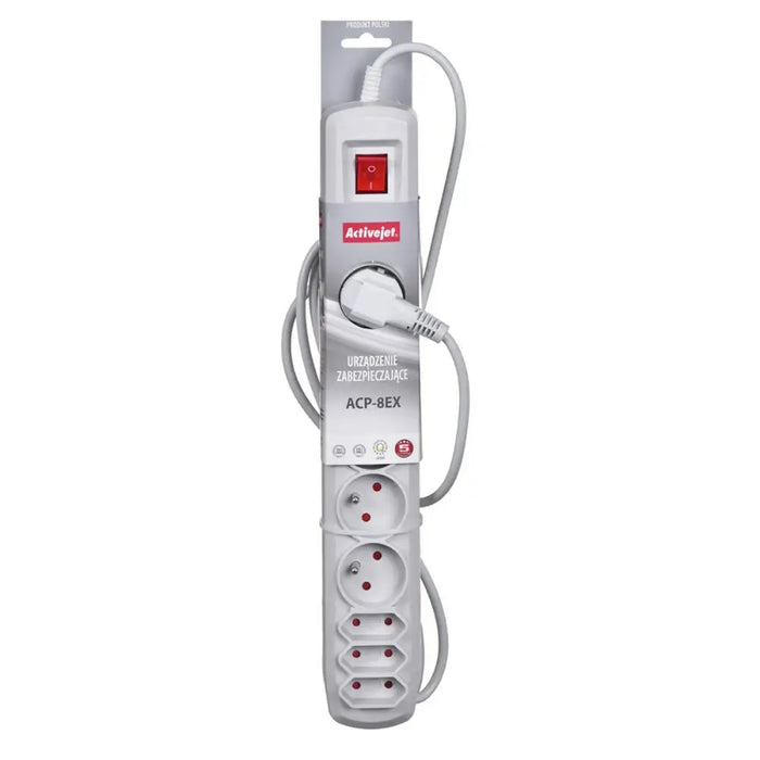 Power Socket 8 Sockets with Switch Activejet APN-8G (3 m) - Разклонители<<<Електроника Периферни и резервни