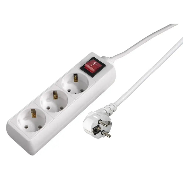 Power strip HAMA 30535 3 sockets 3m white with on/off button child protection - Разклонители<<<Продукти за