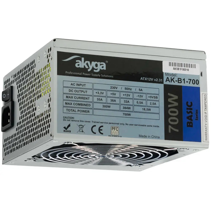 Power supply Akyga AK-B1-700 700 W Cabling Side ventilation ATX - Източници на захранване<<<Компютър Мрежи и