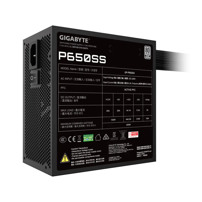 Power supply unit Gigabyte P650SS 650W 80+ Silver - Захранвания<<<Компютърни компоненти<<<ValiAPI&&&Източници на