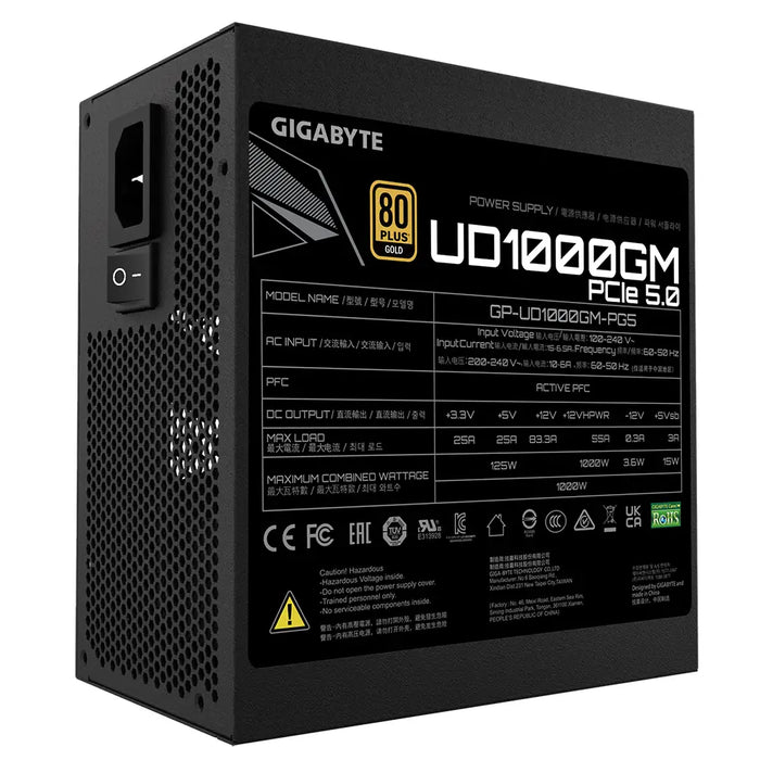 Power supply unit Gigabyte UD1000GM PG5 1000W - Захранвания<<<Компютърни компоненти<<<ValiAPI&&&Източници на