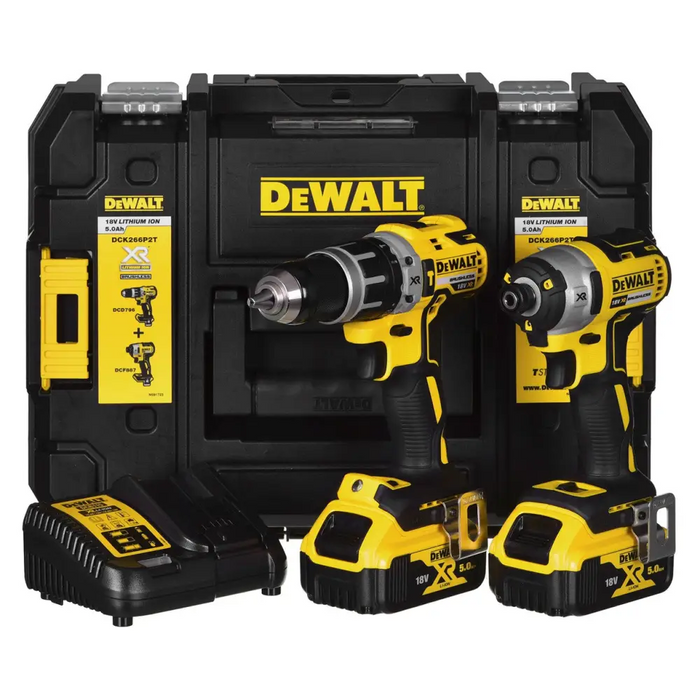POWER TOOL COMBO KIT DEWALT DCK266P2T (DCD796 + DCF887) 2X5,0AH 18V - Drill-screwdriversNAK-WWK<<<Cordless