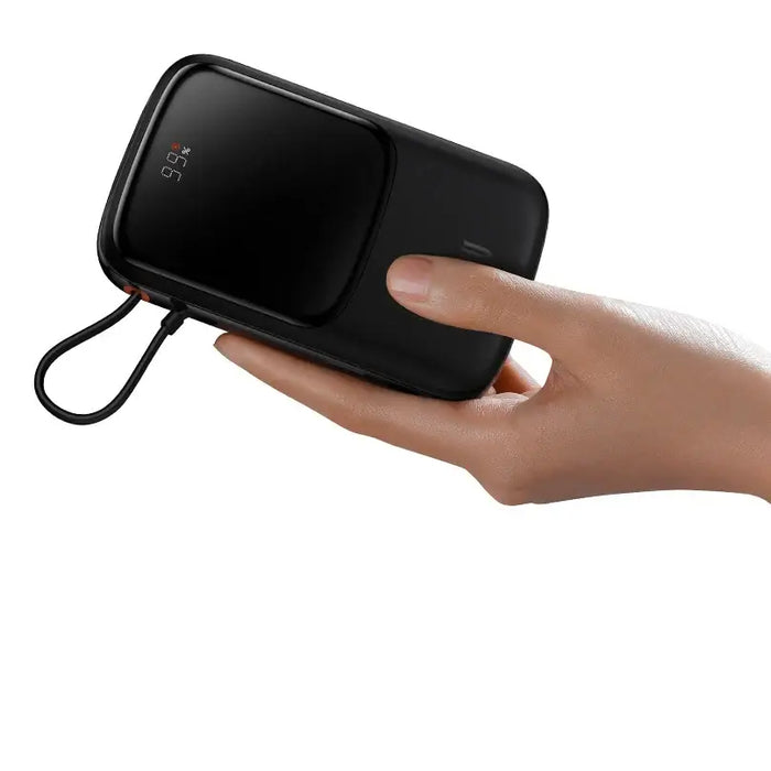 Powerbank 10000mAh 20W Baseus Qpow Pro Overseas Edition + USB C 3A Cable - Black - Powerbanks<<<HurtelXML