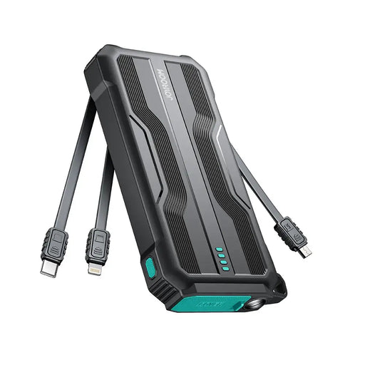 Powerbank 10000mAh Joyroom JR-L016 with built-in USB-C/micro USB/ Lightning cables - black - Powerbanks<<<HurtelXML