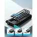 Powerbank 10000mAh Joyroom JR-L016 with built-in USB-C/micro USB/ Lightning cables - black - Powerbanks<<<HurtelXML