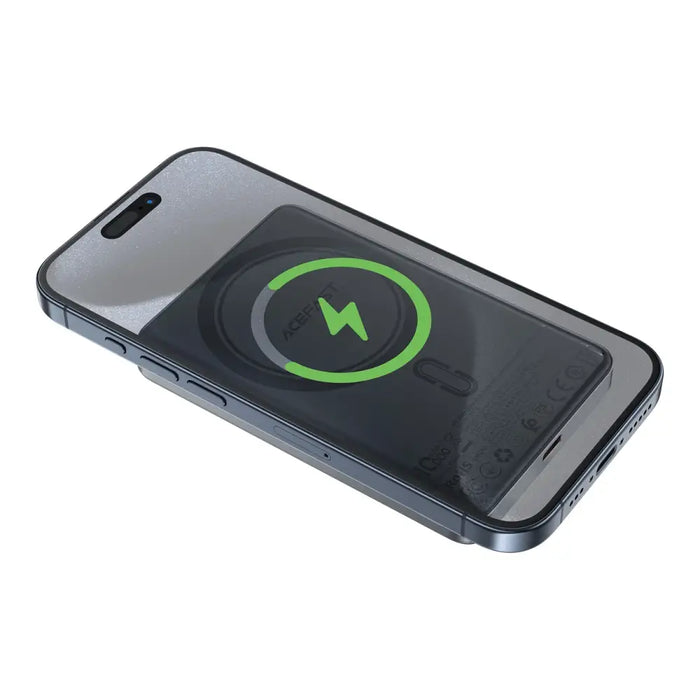 Powerbank Acefast M12-10000 PD20W ultra-slim MagSafe compatible - black - Powerbanks<<<HurtelXML