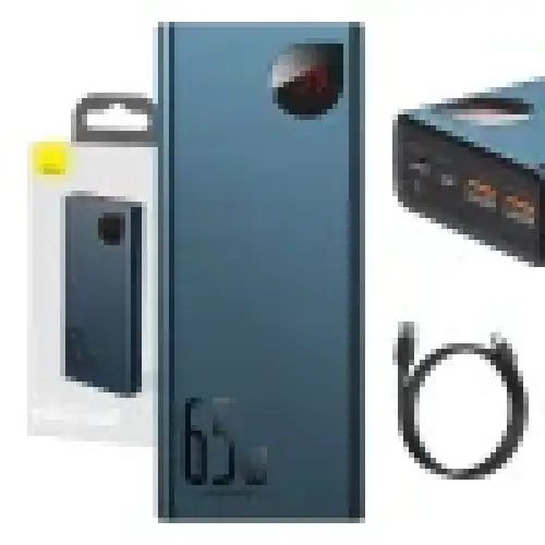 Powerbank Baseus Adaman Metal 20000mAh PD QC 3.0 65W 2xUSB + USB-C + micro USB (Blue)