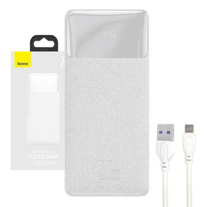 Powerbank Baseus Bipow 30000mAh 20W (white) - Powerbanks<<<Energy<<<InnproXML&&&Powerbanks<<<HurtelXML