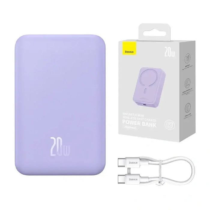 Powerbank Baseus Magnetic Mini 20000mAh USB-C 20W MagSafe (purple)