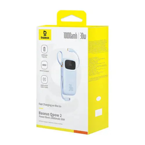 Powerbank Baseus QPow 2 10000mAh 30W 2xUSB-C (blue) - Powerbanks<<<GSM Accessories<<<InnproXML&&&Powerbanks<<<HurtelXML