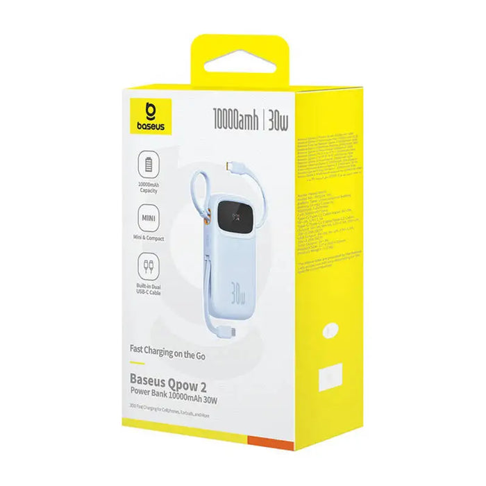 Powerbank Baseus QPow 2 10000mAh 30W 2xUSB-C (blue) - Powerbanks<<<GSM Accessories<<<InnproXML&&&Powerbanks<<<HurtelXML